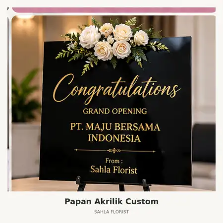 Papan Bunga Akrilik Palopo